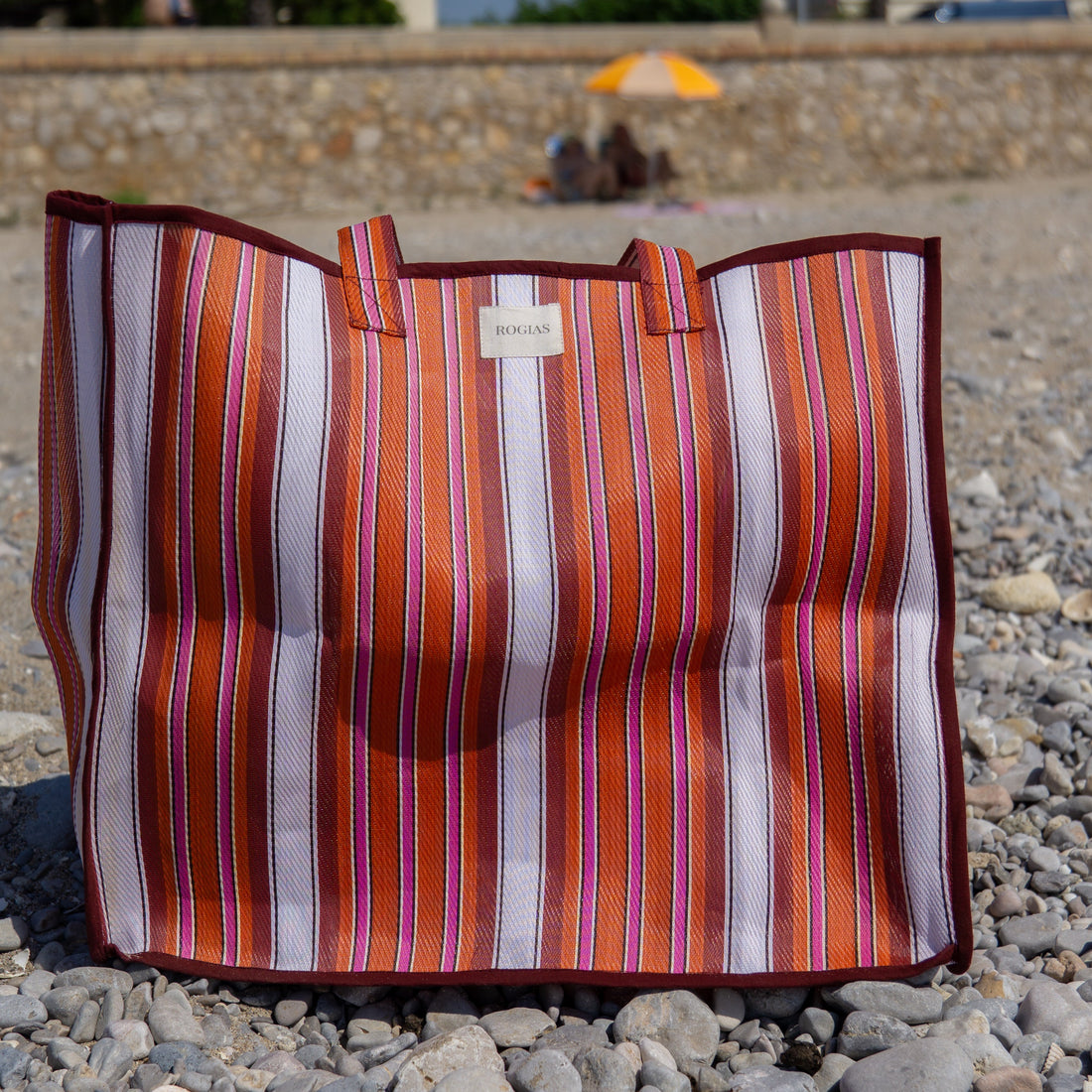 XL Nylon Beach Tote - Burgundy