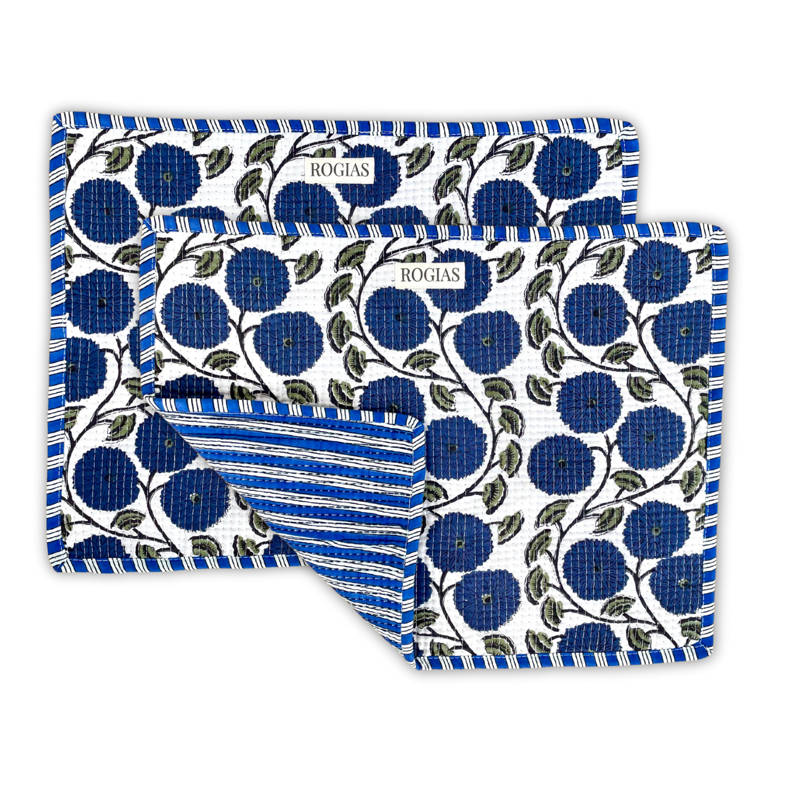Set of 2 placemats - Blue Dahlias