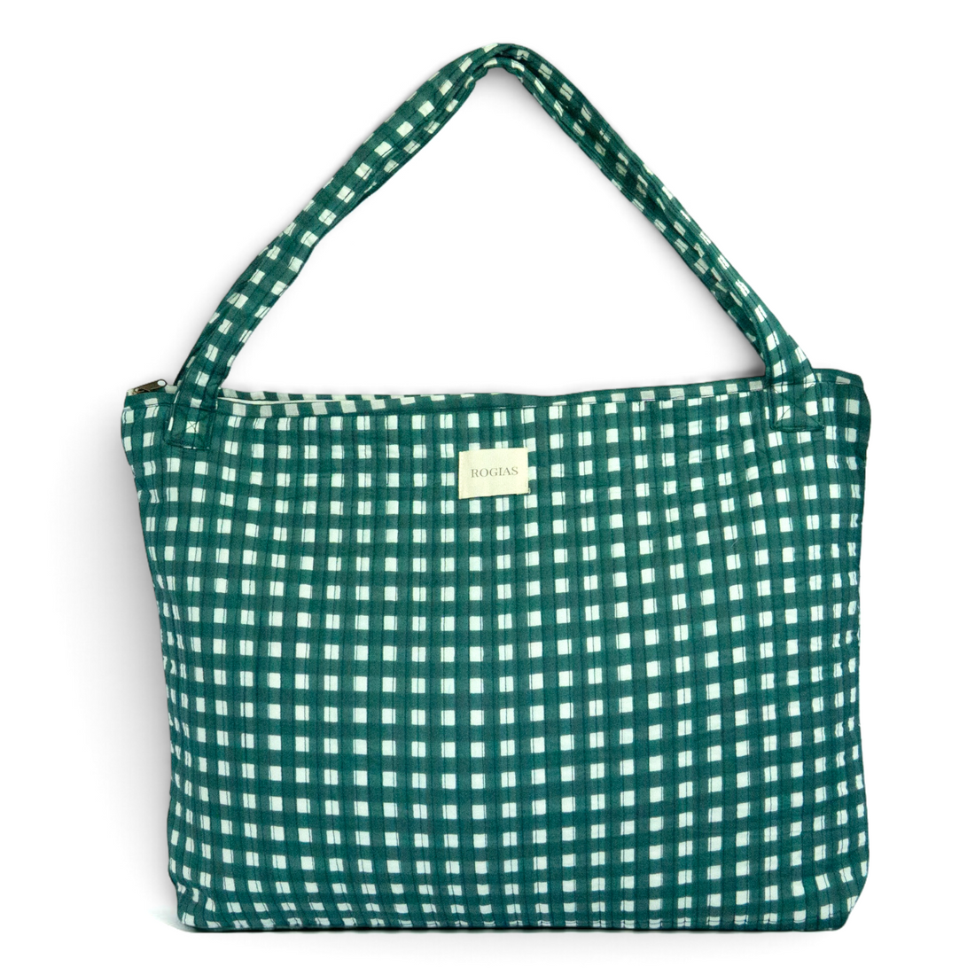Mom Bag - Teal Vichy