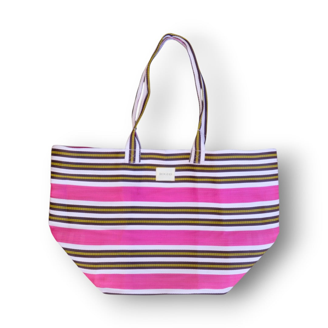 Bolso Tote de Nylon Acampanado - Fuchsia
