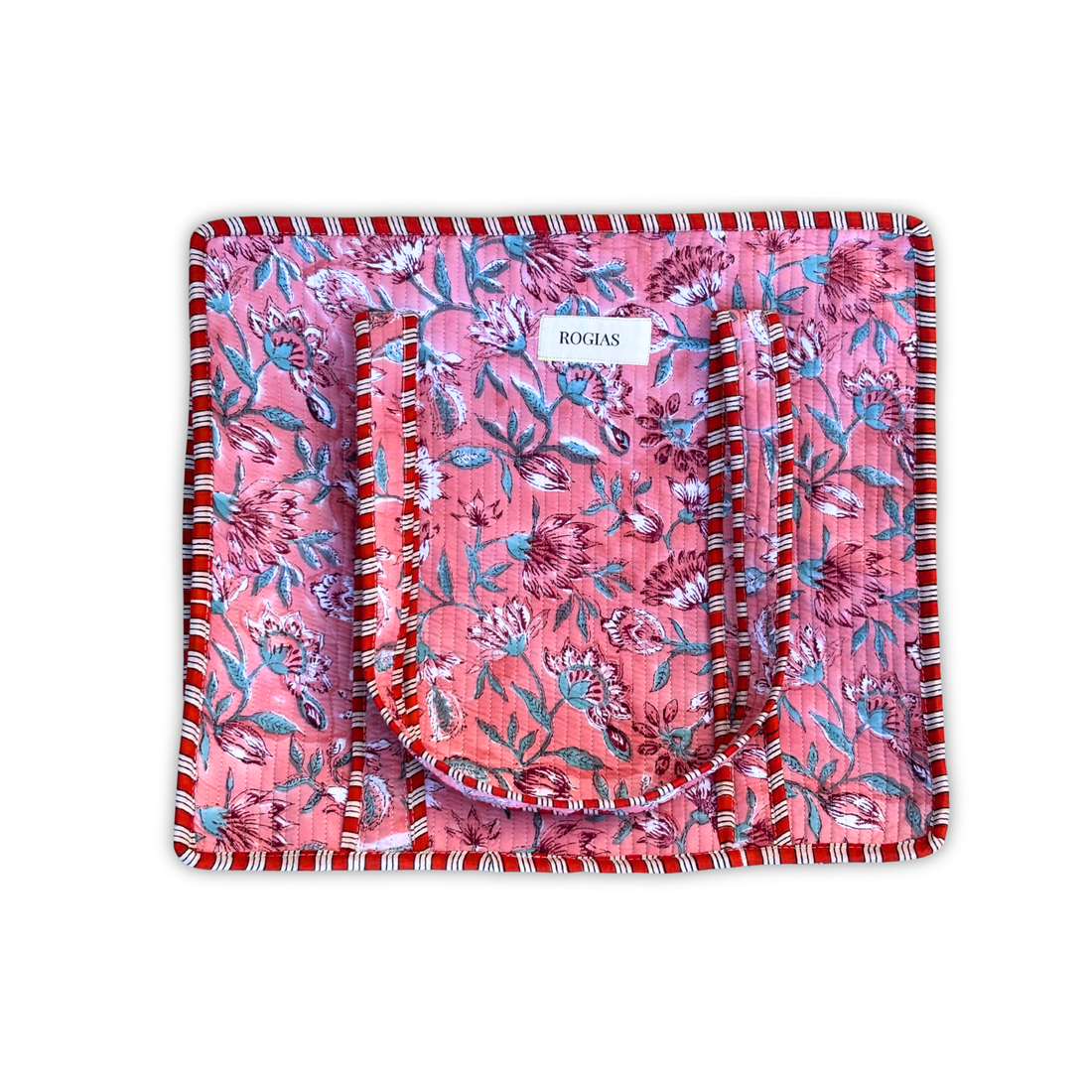 Tote bag with zipper - Coral pink