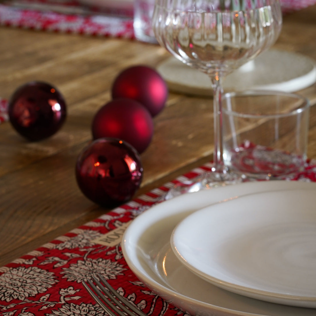 Set of 2 placemats - Ruby Red