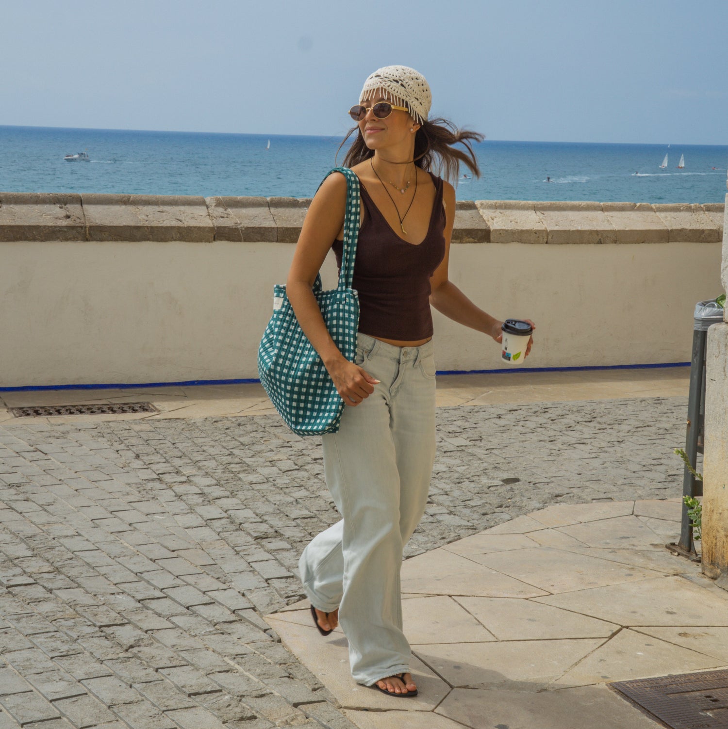 Mama Tas - Teal Vichy