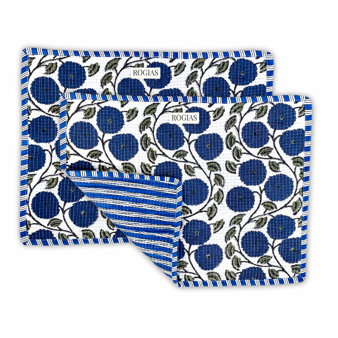 Set of 2 placemats - Blue Dahlias
