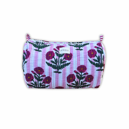 Toiletry bag M - Pink stripes