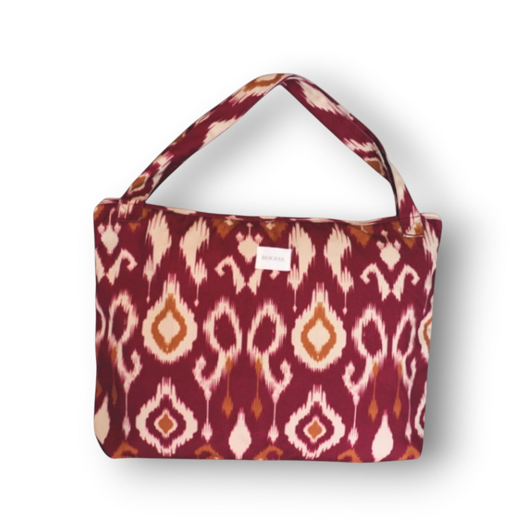 Mama Tas - Burgundy Ikat