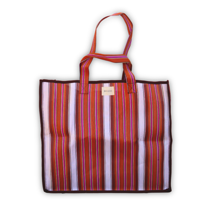 XL Nylon Beach Tote - Burgundy