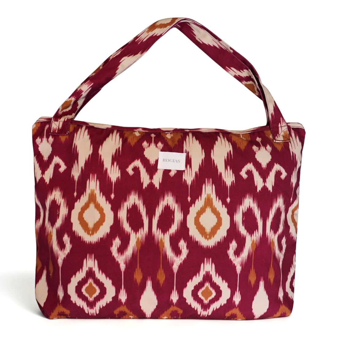 Mom Bag - Burgundy Ikat