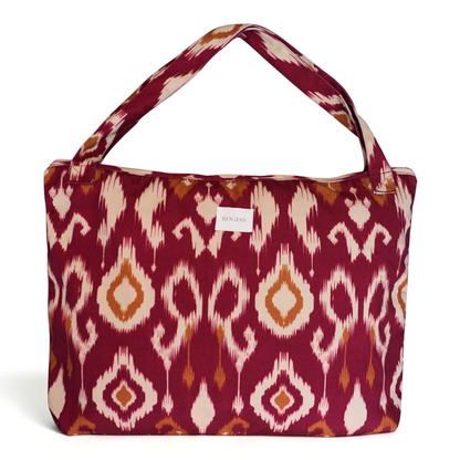 Mom Bag - Burgundy Ikat