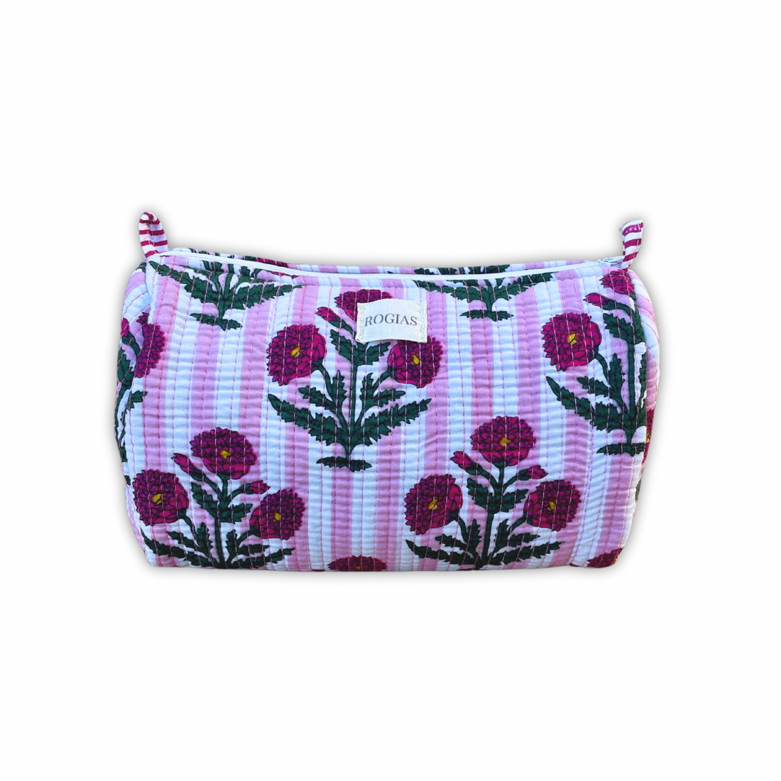 Toiletry bag L - Pink stripes