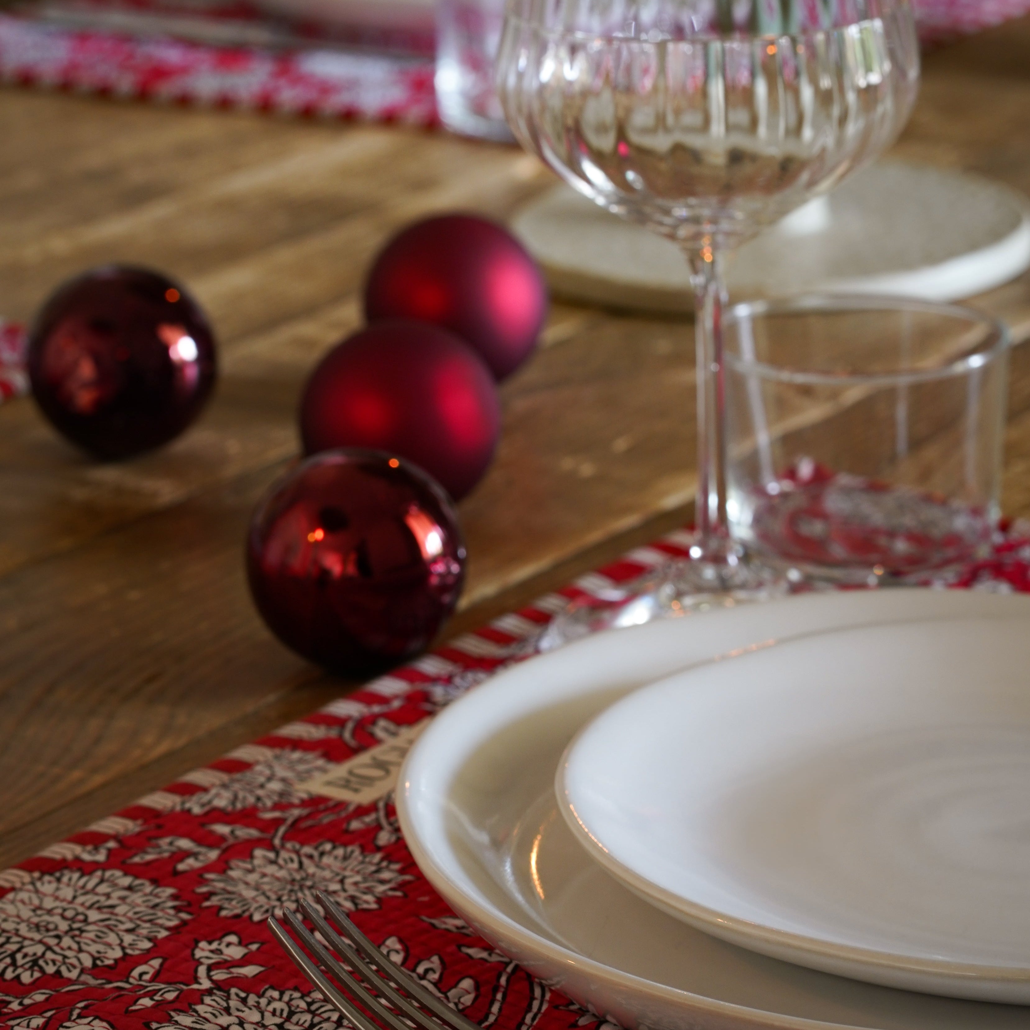 Set of 2 placemats - Ruby Red