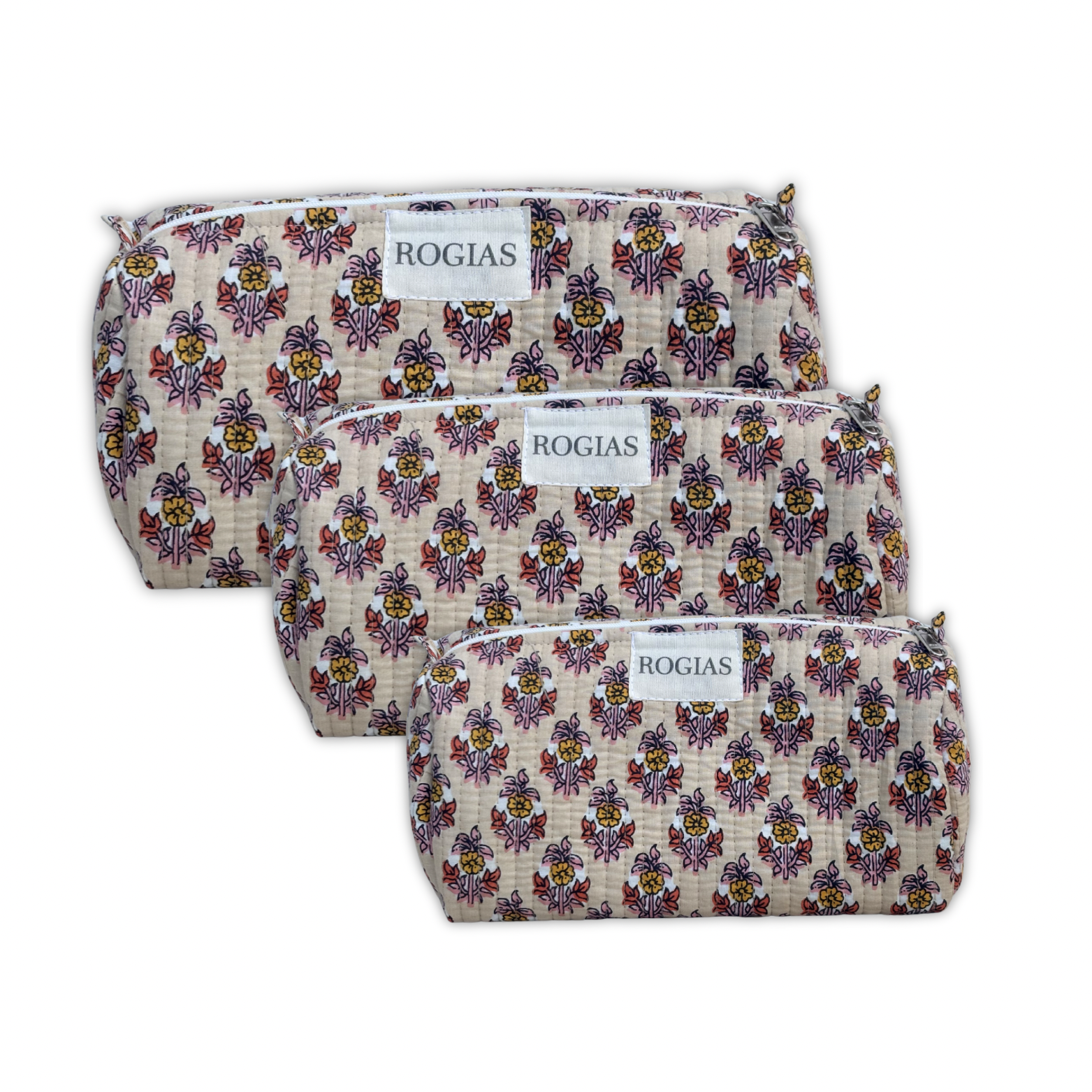 Toiletry bag - Floral beige